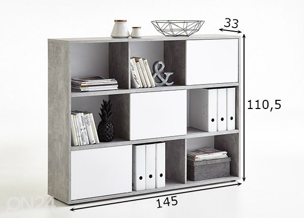 Hyllystö FUTURA 3 UP mitat