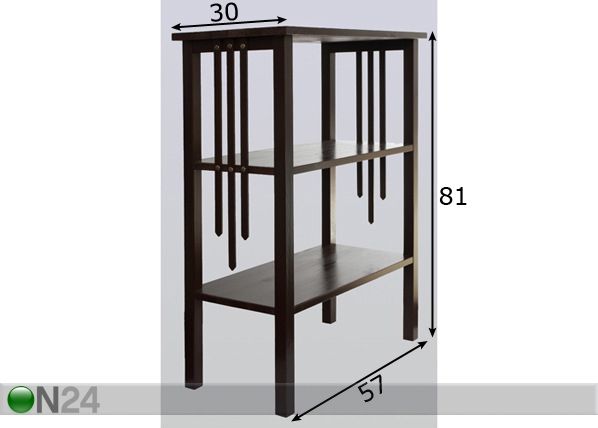 Hyllystö KYLLI -3 mitat