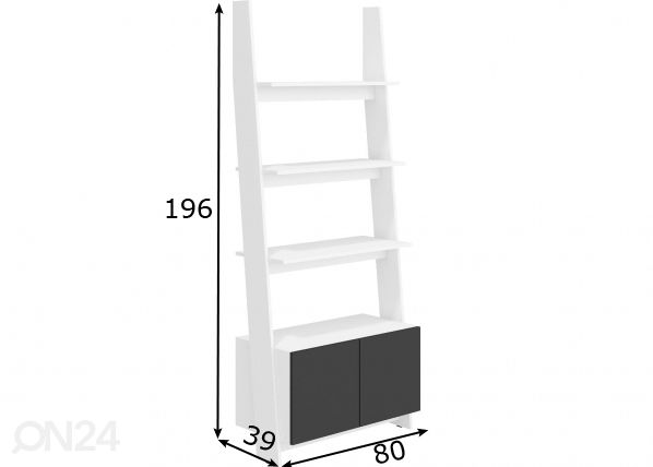 Hyllystö Mallow 80 cm mitat