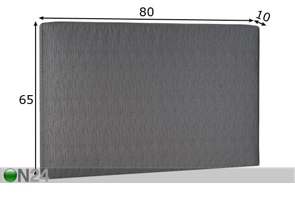 Hypnos kangasverhoiltu sängynpääty 80x65x10 cm mitat