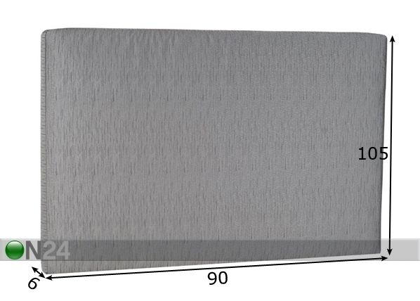 Hypnos kangasverhoiltu sängynpääty Slim 90x105x6 cm mitat