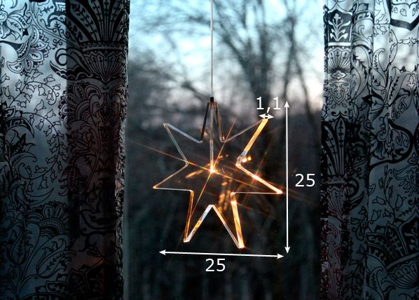 Ikkunakoriste KARLA STAR mitat