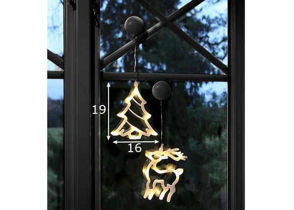 Ikkunan joulukoriste PORO+KUUSI mitat