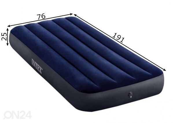Ilmapatja Intex Classic Downy Airbed mitat