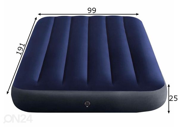 Ilmapatja Intex Classic Downy Airbed mitat