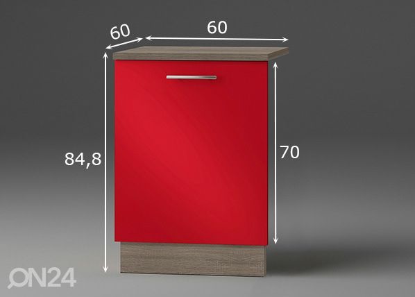 Integroimis-sarja Imola astianpesukoneelle 60 cm mitat