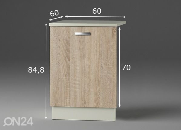 Integroimis-sarja Padua astianpesukoneelle 60 cm mitat