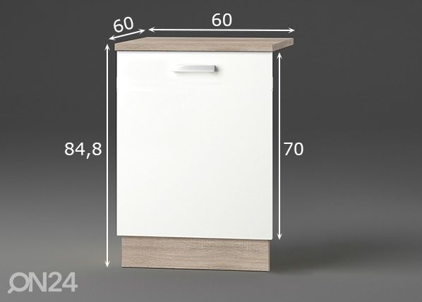 Integroimis-sarja Zamora astianpesukoneelle 60 cm mitat