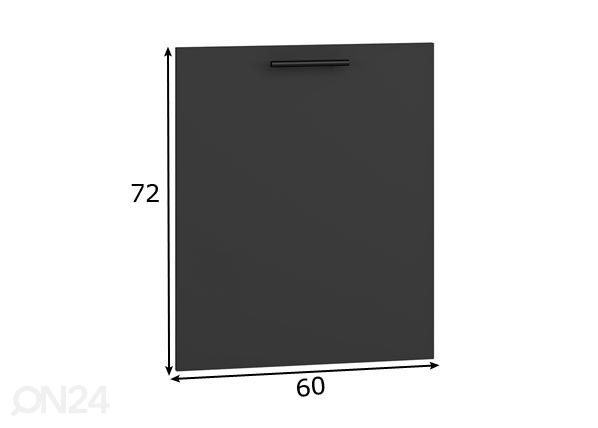 Integroitava astianpesukoneen ovi 60 cm mitat