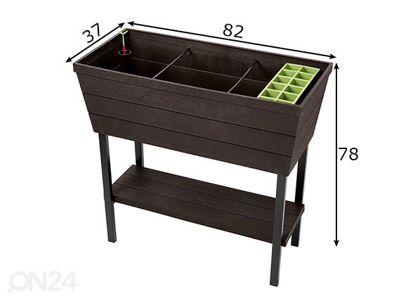 Istutuslaatikko Keter Urban Bloomer, ruskea, 82x37x78 cm mitat