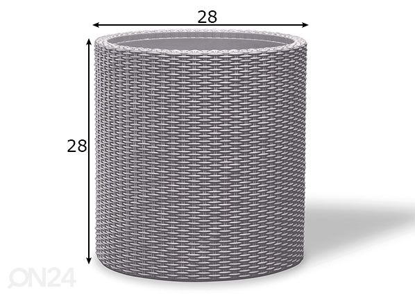 Istutusruukku Keter Cylinder Planter Small, beige mitat