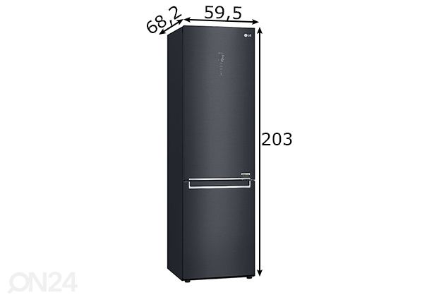 Jääkaappi LG mitat