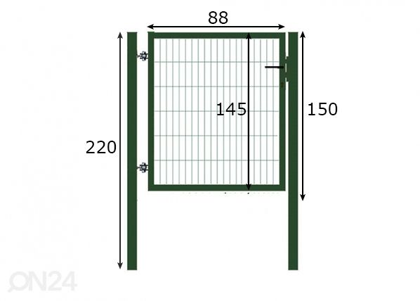 Jalankulkuportti Strong 88x150 cm mitat