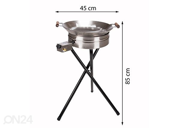Jalat PRO-460/450 paistopannuun tai 30 cm kaasupolttimelle mitat