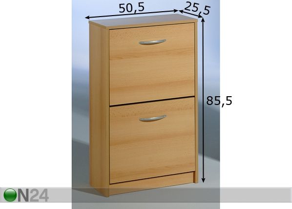 Jalkinekaappi PENNY 2 mitat