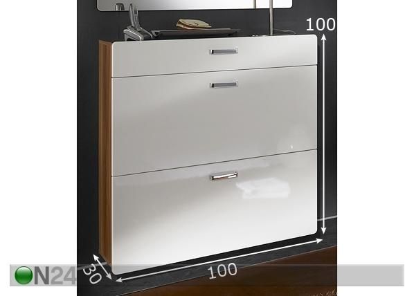 Jalkinekaappi RETRO mitat