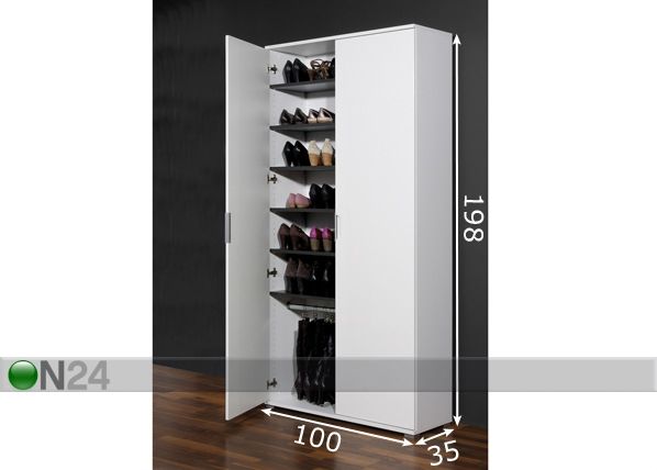 Jalkinekaappi TRENTO mitat