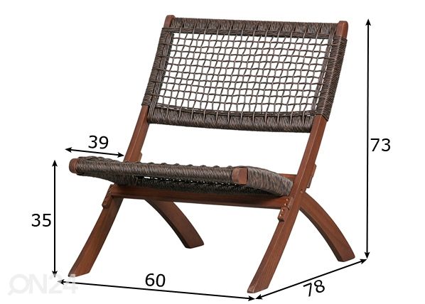 Jatkettava ruokapöytä 75x129-163 cm + 2 tuolia + 2 penkkiä mitat