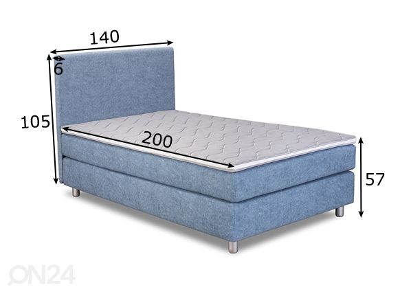 Jenkkisänky Apollo 140x200 cm mitat