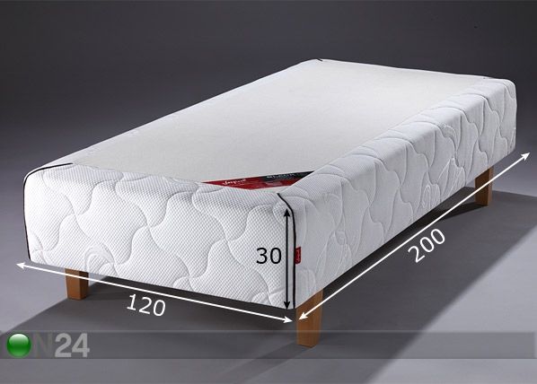 Jenkkisänky BLACK ZONED MULTIPOCKET TempSmart™ 120x200 cm mitat