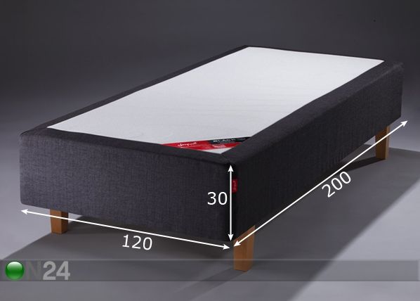 Jenkkisänky BLACK ZONED MULTIPOCKET TempSmart™ huonekalukangas 120x200 cm mitat
