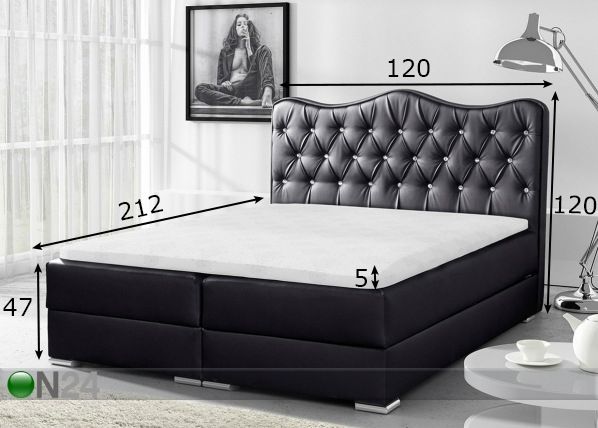 Jenkkisänky kahdella vuodevaatelaatikolla 120x200 cm mitat