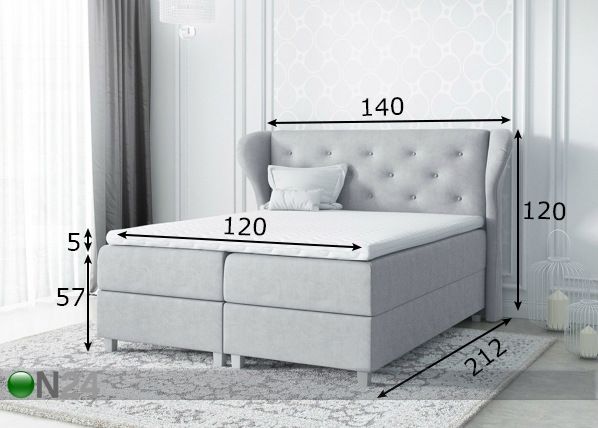 Jenkkisänky kahdella vuodevaatelaatikolla 120x200 cm mitat