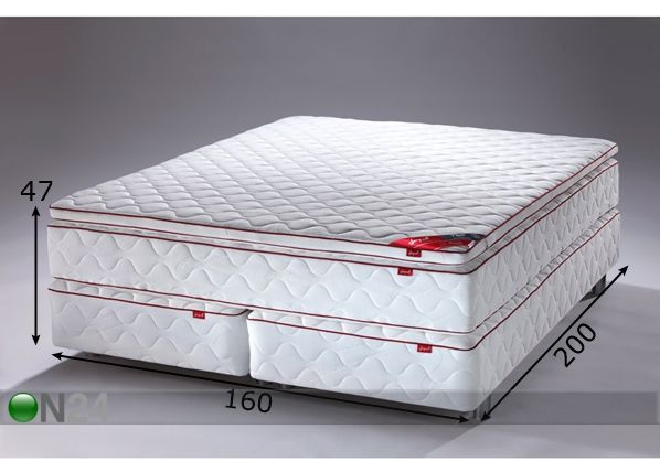 Jenkkisänky RED ZONED POCKET SENSITY ™ 160x200 cm mitat