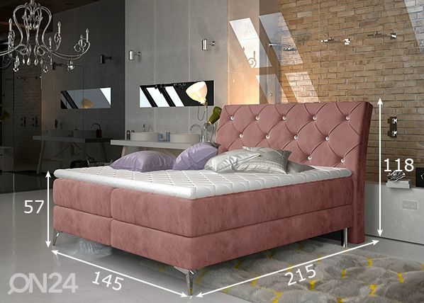 Jenkkisänky vuodevaatelaatikoilla 140x200 cm mitat