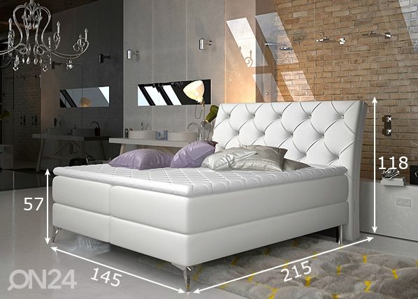 Jenkkisänky vuodevaatelaatikoilla 140x200 cm mitat