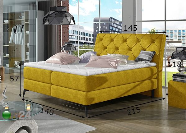 Jenkkisänky vuodevaatelaatikolla 140x200 cm mitat