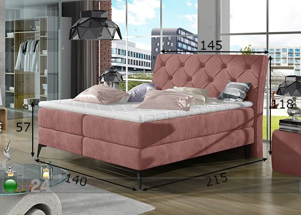 Jenkkisänky vuodevaatelaatikolla 140x200 cm mitat