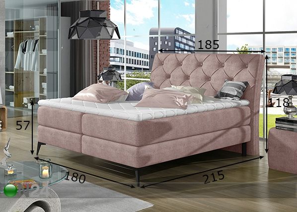 Jenkkisänky vuodevaatelaatikolla 180x200 cm mitat