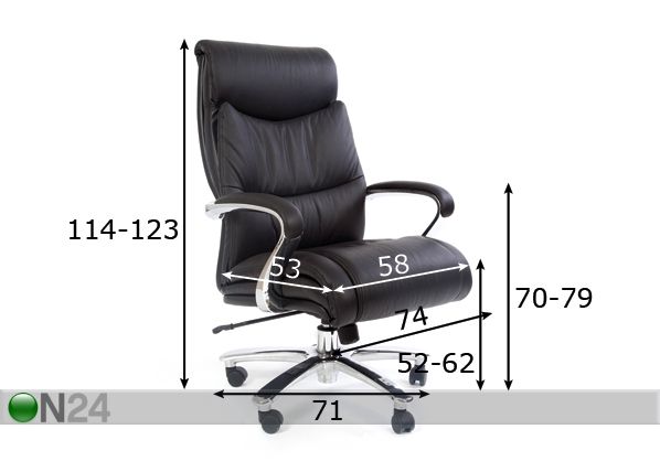 Johtajantuoli CHAIRMAN 401, max 250 kg mitat