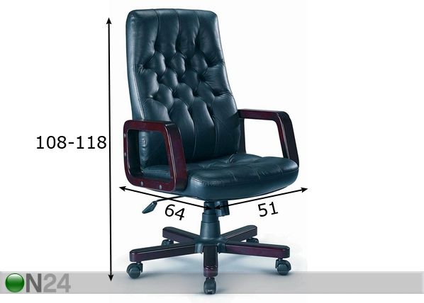 Johtajantuoli DE LUXE mitat