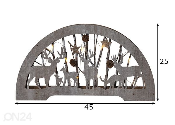 Joulukoriste Fauna mitat