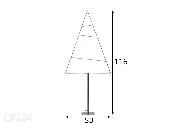Joulukoriste Trangle mitat