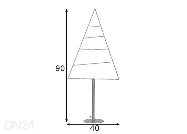 Joulukoriste Trangle mitat