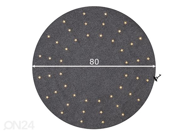 Joulukuusen alusta LED, harmaa mitat