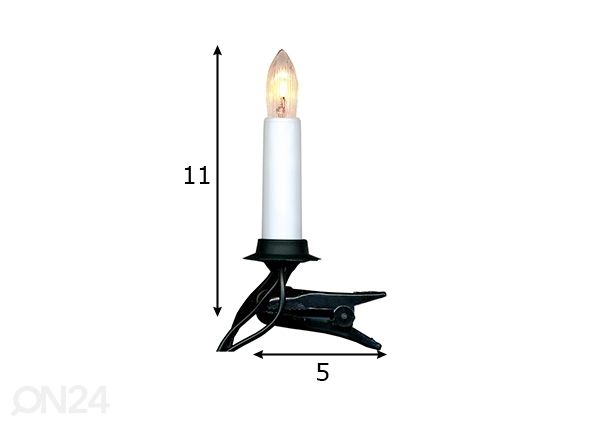 Joulukuusen kynttilät Lights, vihreä mitat