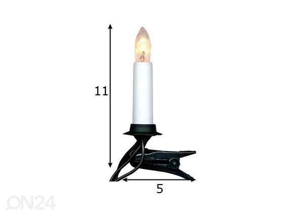 Joulukuusen kynttilät Lights, vihreä mitat