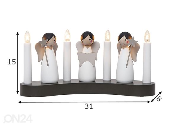Joulukynttelikkö Angle Choir mitat