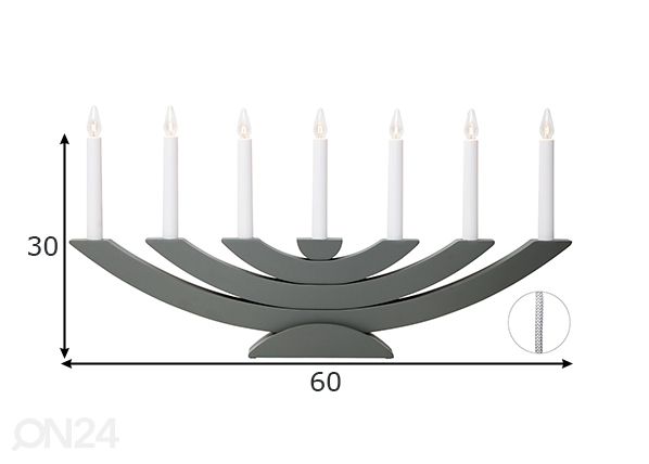 Joulukynttelikkö Navida mitat