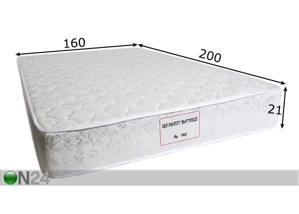 Joustinpatja 160x200 cm mitat