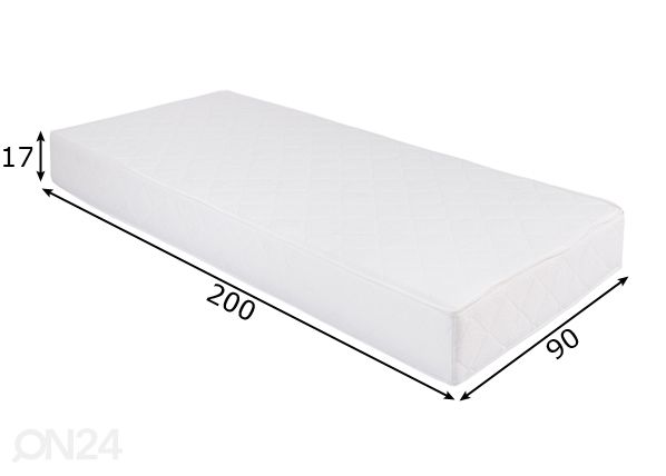 Joustinpatja 90x200 cm mitat