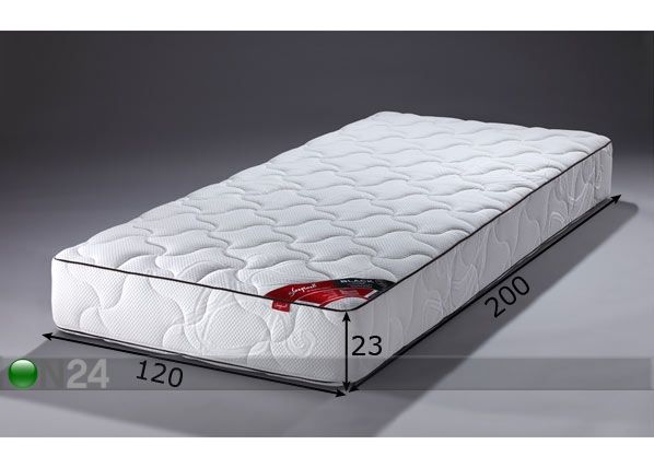 Joustinpatja BLACK ZONED MULTIPOCKET TempSmart™ 120x200 cm mitat