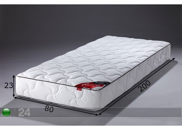 Joustinpatja BLACK ZONED MULTIPOCKET TempSmart™ 80x200 cm mitat
