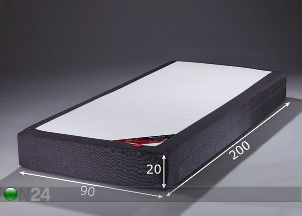 Joustinpatja BLACK ZONED MULTIPOCKET TempSmart™ Huonekalukangas 90x200 cm mitat