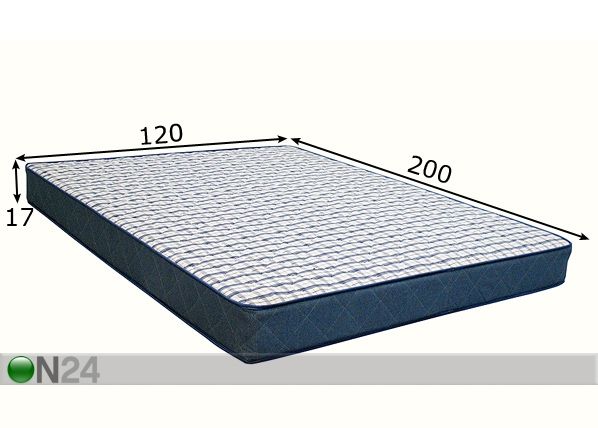 Joustinpatja CLASSIC 120x200 cm mitat