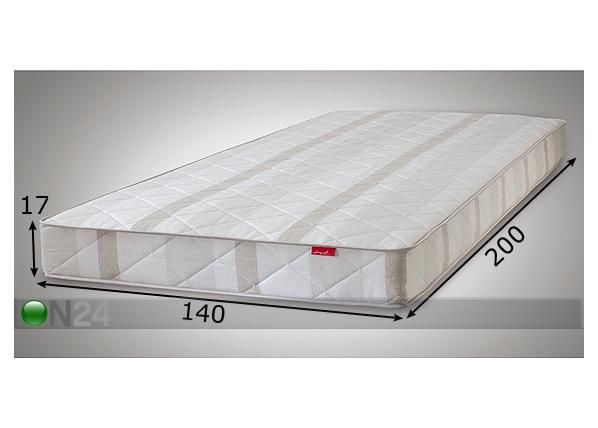 Joustinpatja CLASSIC, hele 140x200 cm mitat